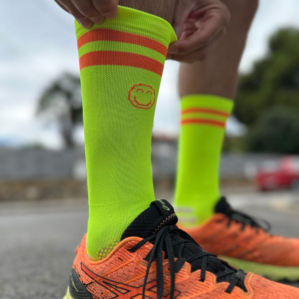 Calcetines Running Non Stop Amarillo Flúor