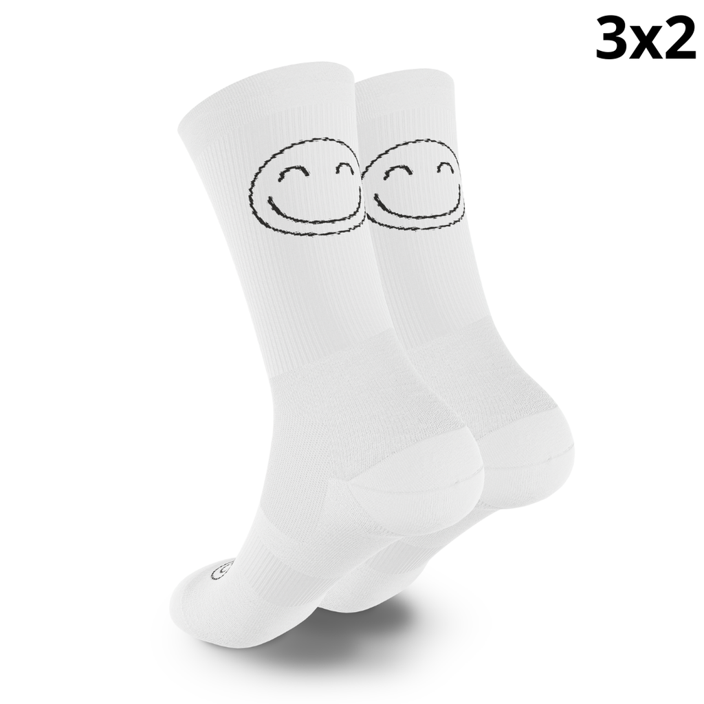 Calcetines Deportivos Happy Basics White