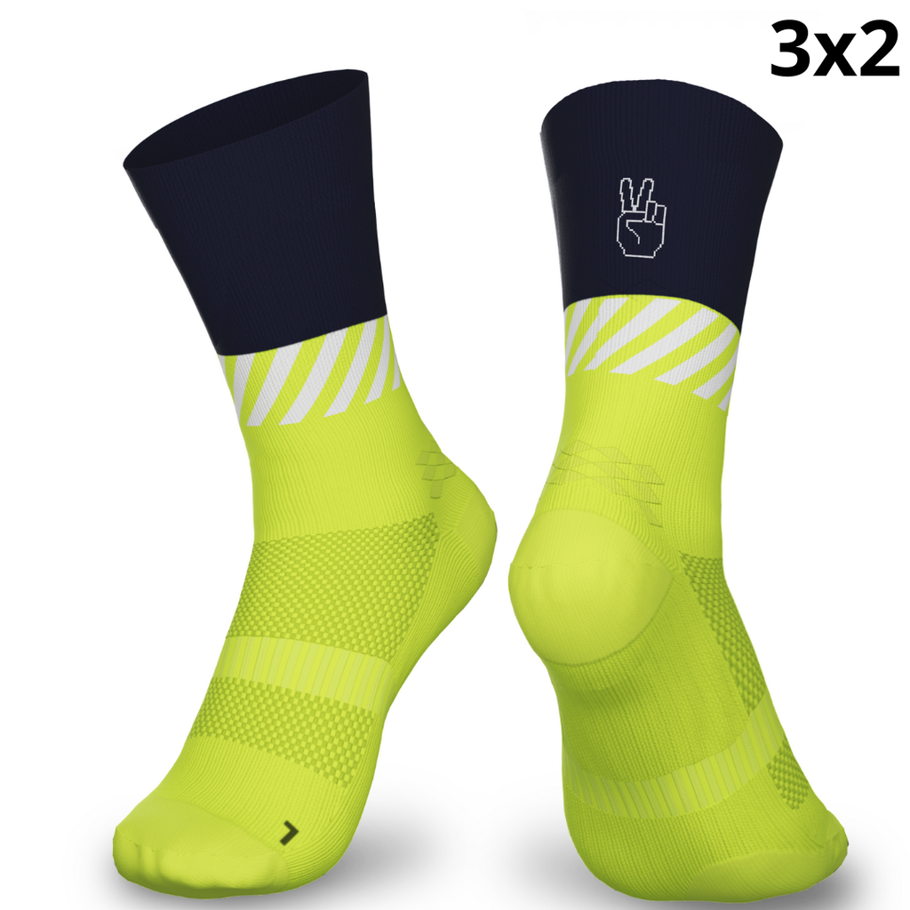 Calcetines Running Ultrarun Pro Fit Amarillo Flúor