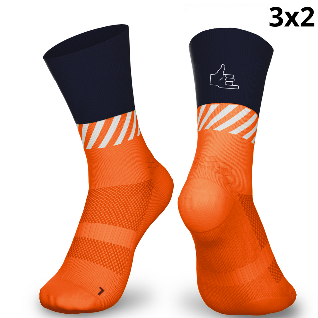 Calcetines Running Ultrarun Pro Fit Naranja Flúor