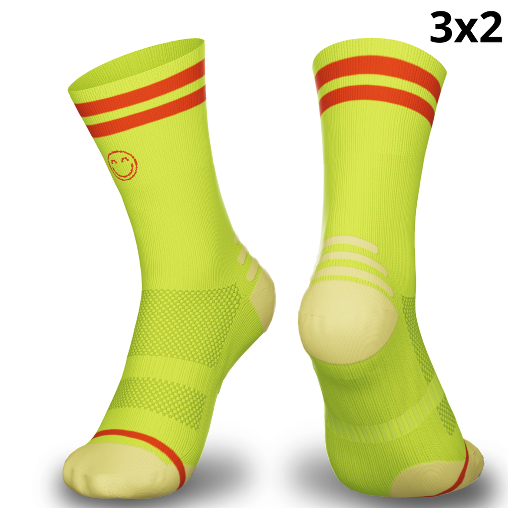 Running Socks Non Stop Yellow Fluorescent