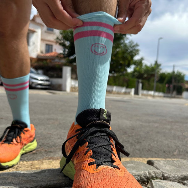 Calcetines Running Non Stop Azul Cielo