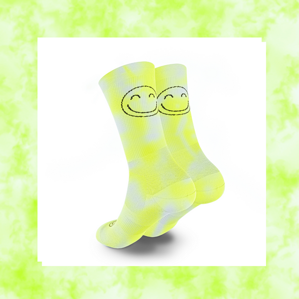 Calcetines Deportivos Happy Basics Tie Dye Lime