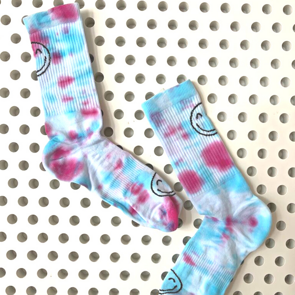 Calcetines Deportivos Happy Basics Tie Dye Blue&Rose