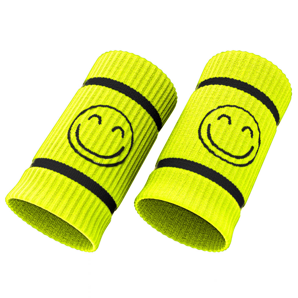 Muñequeras Crossfit Happy Basics Amarillo Flúor
