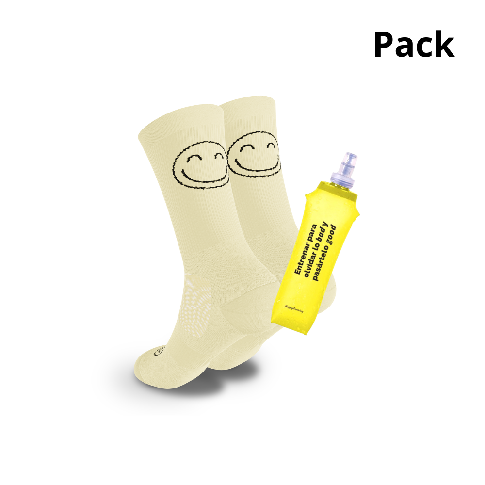 Pack Running Calcetines "Happy Basics" + Soft Flask