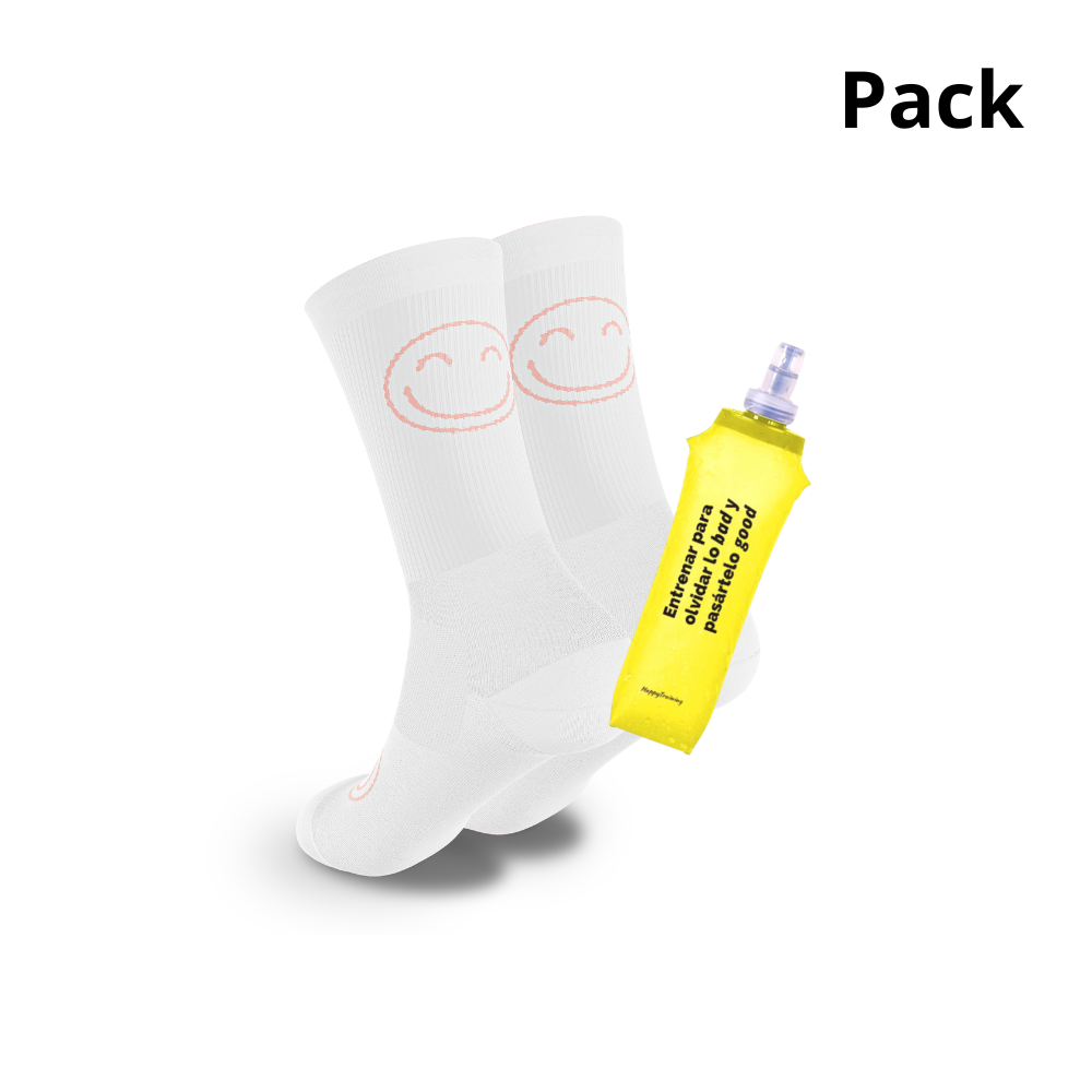 Pack Running Calcetines "Happy Basics" + Soft Flask