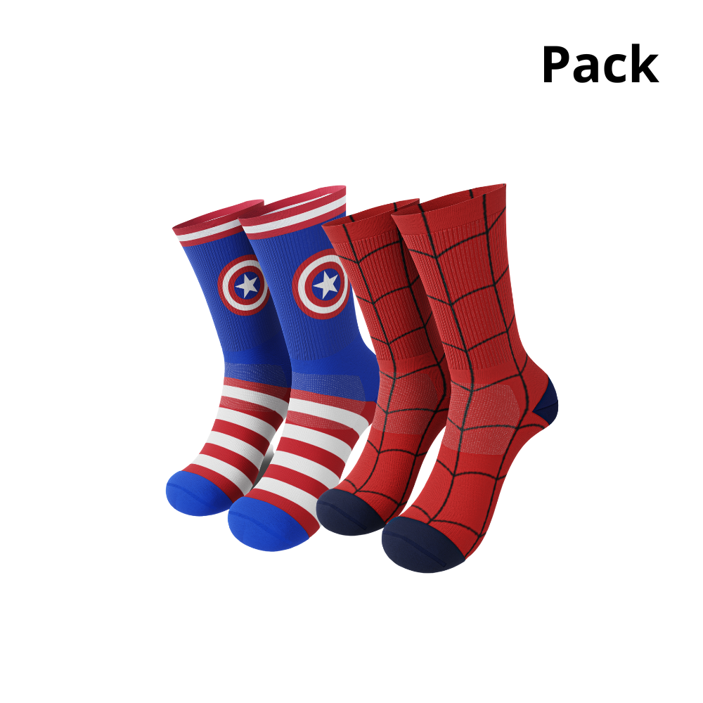Pack 2x Sports Socks I'm a Superhero