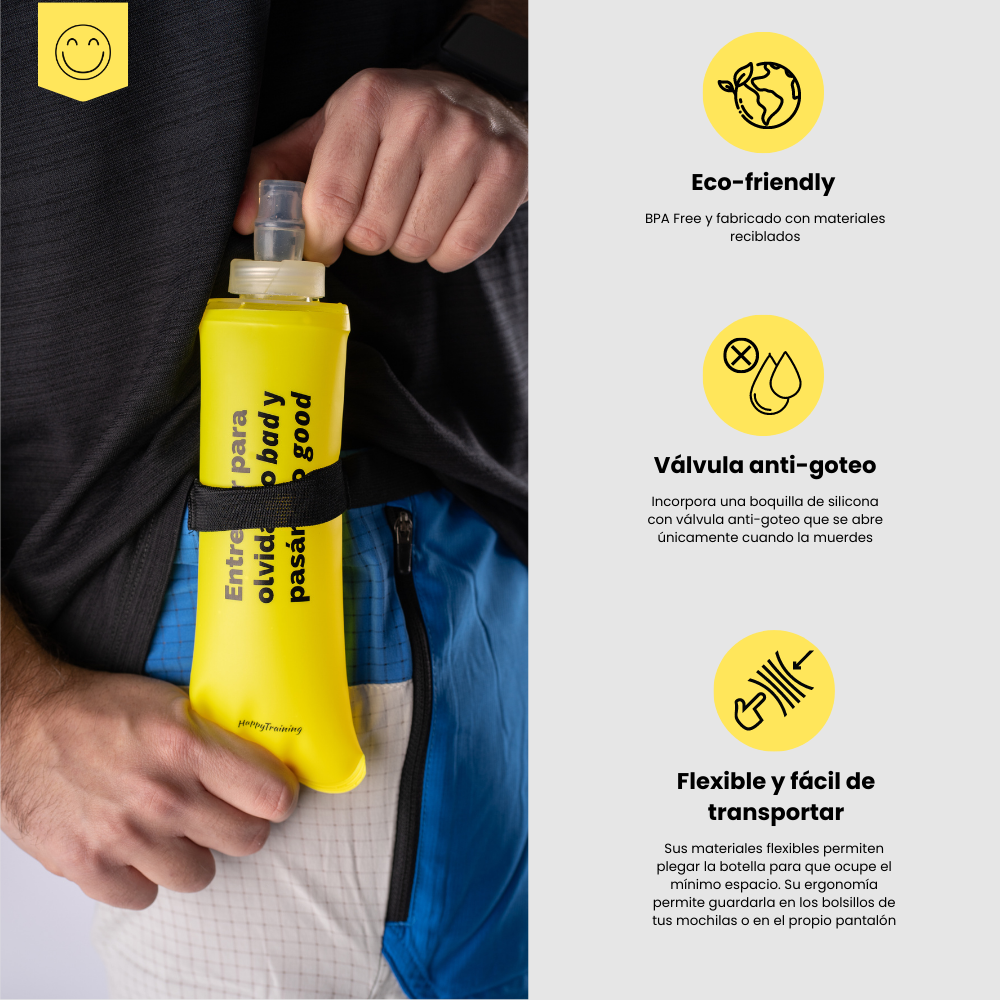 Botella de Hidratación Flexible Soft Flask 250/500ml BPA Free