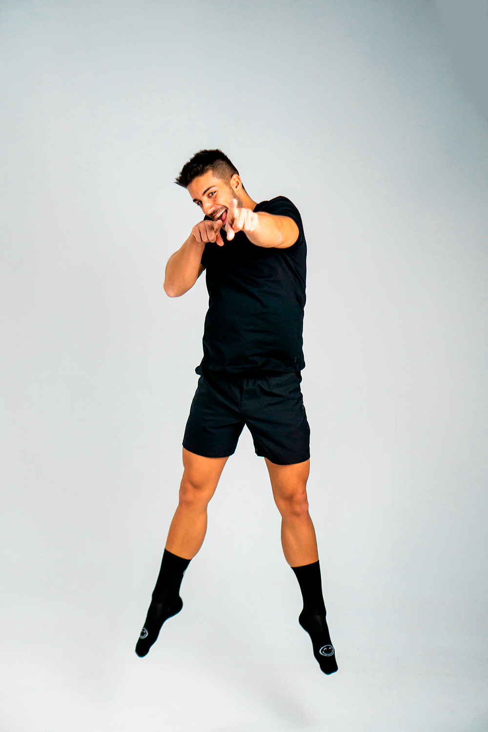 Sportsocken Happy Basics Black
