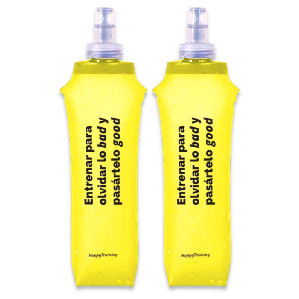 2x Botella de Hidratación Flexible Soft Flask 250/500ml BPA Free