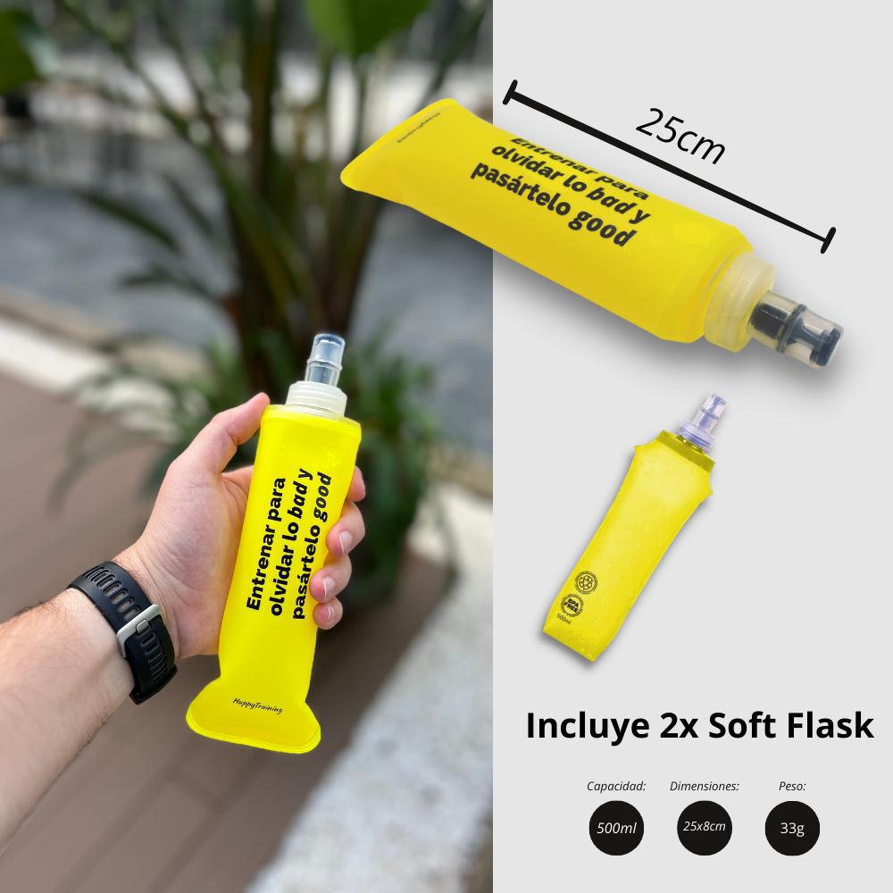 Botella de Hidratación Flexible Soft Flask 250/500ml BPA Free